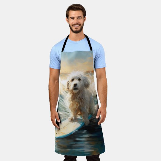 Coton De Tulear Beach Surfmalerei Schürze (Getragen)