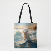 Coton De Tulear Beach Surfmalerei Tasche (Vorderseite)