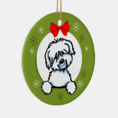 Coton de Tulear Christmas Classic Keramikornament (Rechts)