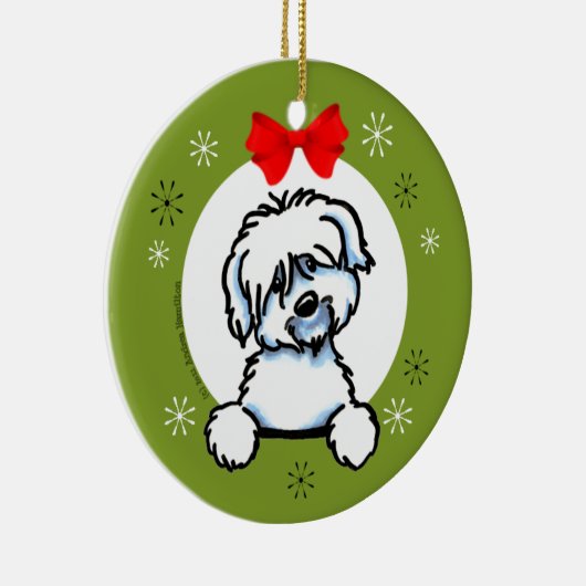 Coton de Tulear Christmas Classic Keramikornament (Rechts)