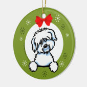 Coton de Tulear Christmas Classic Keramikornament (Links)