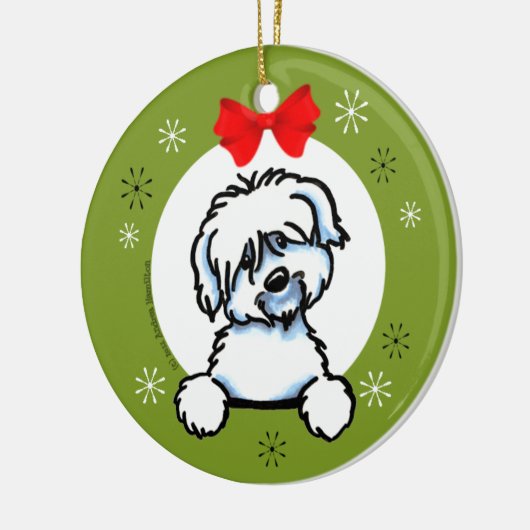 Coton de Tulear Christmas Classic Keramikornament (Links)