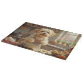 Coton de Tulear Cooking in Kitchen Schneidebrett (Ecke)