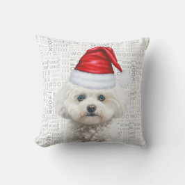 Coton de Tulear Dog Aquarell Weihnachten Kissen