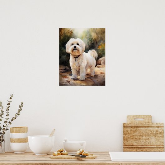 Coton De Tulear Dog Art Print Poster (Küche)