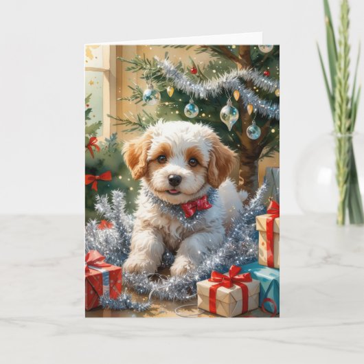 Coton De Tulear Dog Christmas Grußkarte Karte (Vorderseite)