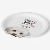 Coton De Tulear Dog Hochzeitsempfang Pappteller (Schrägansicht)