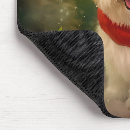 Coton De Tulear Dog in Schnee Weihnachten Mousepad (Ecke)