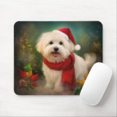 Coton De Tulear Dog in Schnee Weihnachten Mousepad (Mit Mouse)