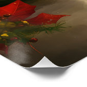 Coton De Tulear Dog in Schnee Weihnachten Poster (Ecke)