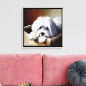 Coton de Tulear Dog Leinwanddruck (Insitu (Wohnzimmer))