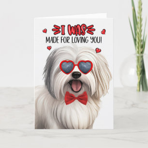 Coton de Tulear Dog Made for Love You Valentine Feiertagskarte