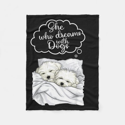Coton De Tulear Dog Nightgown Pajama  Fleecedecke (Vorderseite)