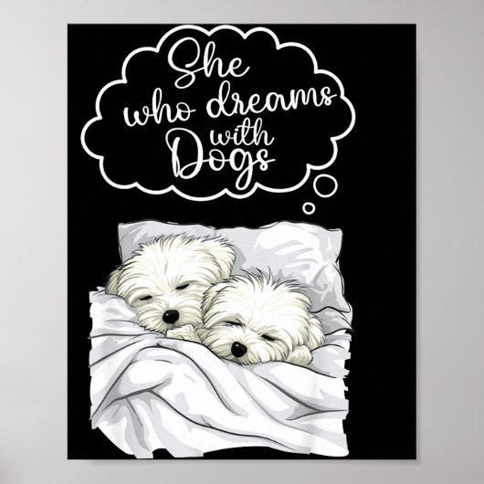 Coton De Tulear Dog Nightgown Pajama  Poster (Vorne)