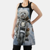 Coton De Tulear Dog Riding Motorrad Weihnachten Schürze (InSitu)