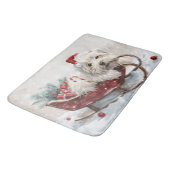 Coton De Tulear Dog Weihnachtsfest Badematte (Schrägansicht)