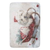Coton De Tulear Dog Weihnachtsfest Badematte (Vorderseite Vertikal)