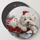 Coton De Tulear Dog Weihnachtsfest Button (Vorne & Hinten)