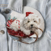 Coton De Tulear Dog Weihnachtsfest Button (Beispiel)