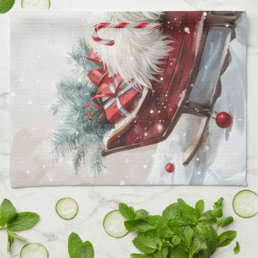 Coton De Tulear Dog Weihnachtsfest Geschirrtuch (Gefaltet)