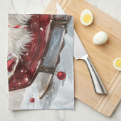 Coton De Tulear Dog Weihnachtsfest Geschirrtuch (Viertel Falte)