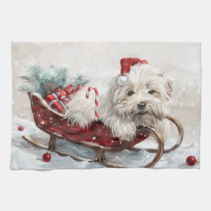 Coton De Tulear Dog Weihnachtsfest Geschirrtuch
