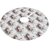 Coton De Tulear Dog Weihnachtsfest Polyester Weihnachtsbaumdecke (Schrägansicht)