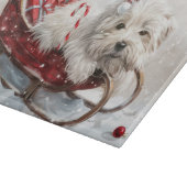 Coton De Tulear Dog Weihnachtsfest Schneidebrett (Ecke)