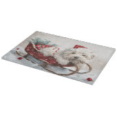 Coton De Tulear Dog Weihnachtsfest Schneidebrett (Ecke)