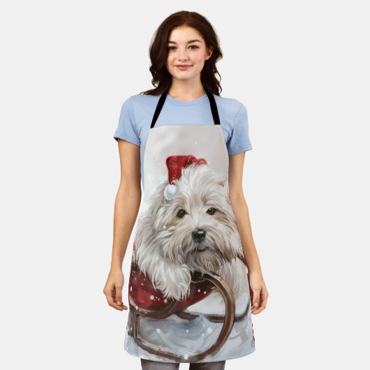 Coton De Tulear Dog Weihnachtsfest Schürze (Getragen)