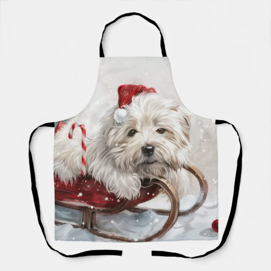 Coton De Tulear Dog Weihnachtsfest Schürze (Vorderseite)