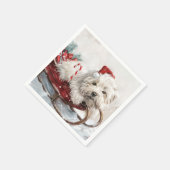Coton De Tulear Dog Weihnachtsfest Serviette (Ecke)