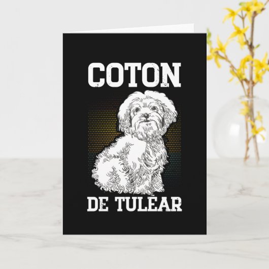 Coton de Tuléar | Dogenbesitzer Coton de Tulears Karte (Gelbe Blume)