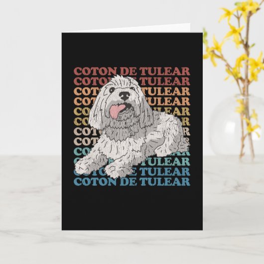 Coton de Tulear | Dogenbesitzer Coton de Tulears Karte (Gelbe Blume)