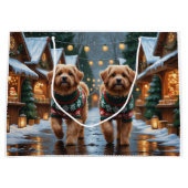 Coton De Tulear Dogs Christmas Snow Holiday Große Geschenktüte (Vorderseite)