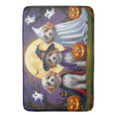Coton De Tulear Dogs Pumpkin Halloween Funny Badematte (Vorderseite Vertikal)