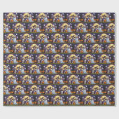 Coton De Tulear Dogs Pumpkin Halloween Funny Geschenkpapier (Flach)