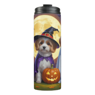 Coton De Tulear Dogs Pumpkin Halloween Funny Thermosbecher