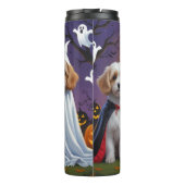 Coton De Tulear Dogs Pumpkin Halloween Funny Thermosbecher (Rückseite)