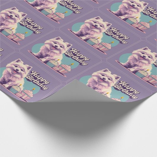 Coton De Tulear farbenfroh Geschenkpapier (Ecke)