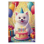 Coton de Tulear Geburtstagsfeier Mittlere Geschenktüte (Vorderseite)