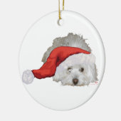 Coton de Tulear - Gewartet Keramik Ornament (Links)