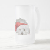 Coton de Tulear - Gewartet Mattglas Bierglas (VorderseiteRechts)