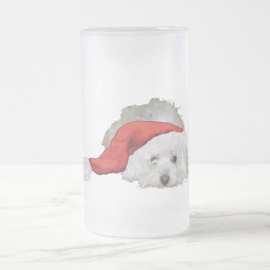 Coton de Tulear - Gewartet Mattglas Bierglas (Mittel)