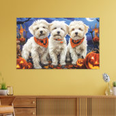 Coton De Tulear Halloween Spooky Leinwanddruck (Insitu (Wohnzimmer))