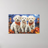 Coton De Tulear Halloween Spooky Leinwanddruck (Vorderseite)
