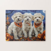 Coton De Tulear Halloween Spooky Puzzle (Horizontal)