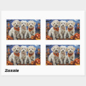 Coton De Tulear Halloween Spooky Rechteckiger Aufkleber (Blatt)