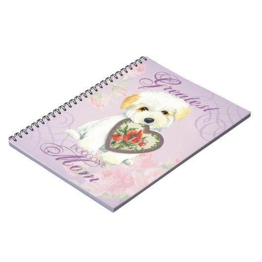 Coton de Tulear Herz Mama Notizblock (Linke Seite)