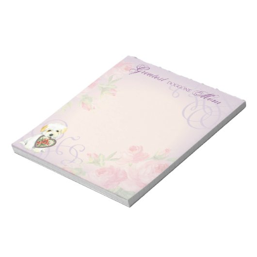 Coton de Tulear Herz Mama Notizblock (Rotiert)